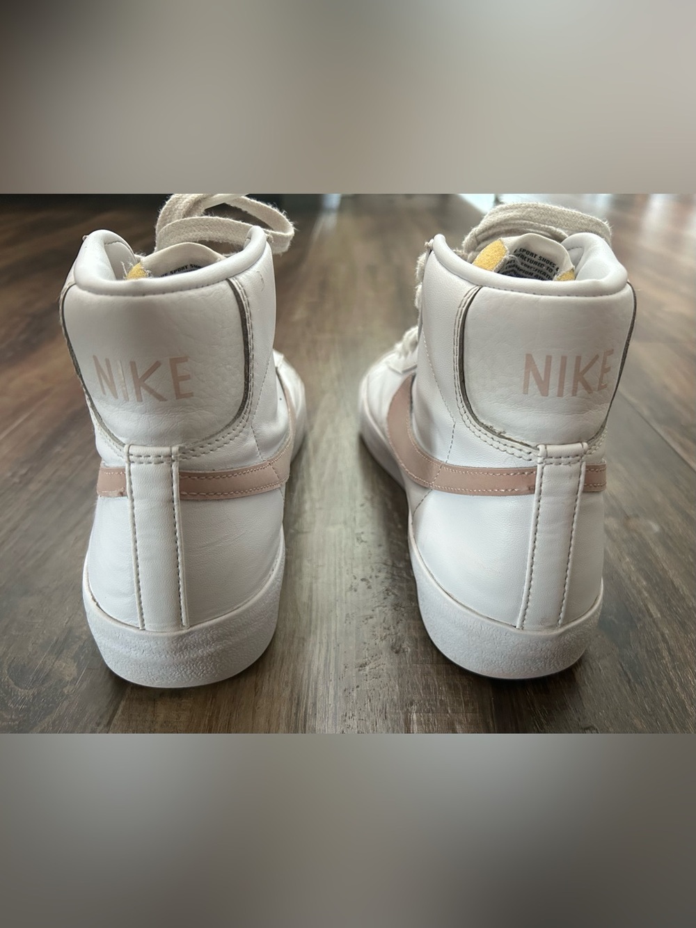 Nike Blazer Mid '77 Shoes Womens Size 10 White Pink Leather Sneakers CZ1055-118 - Picture 7 of 14